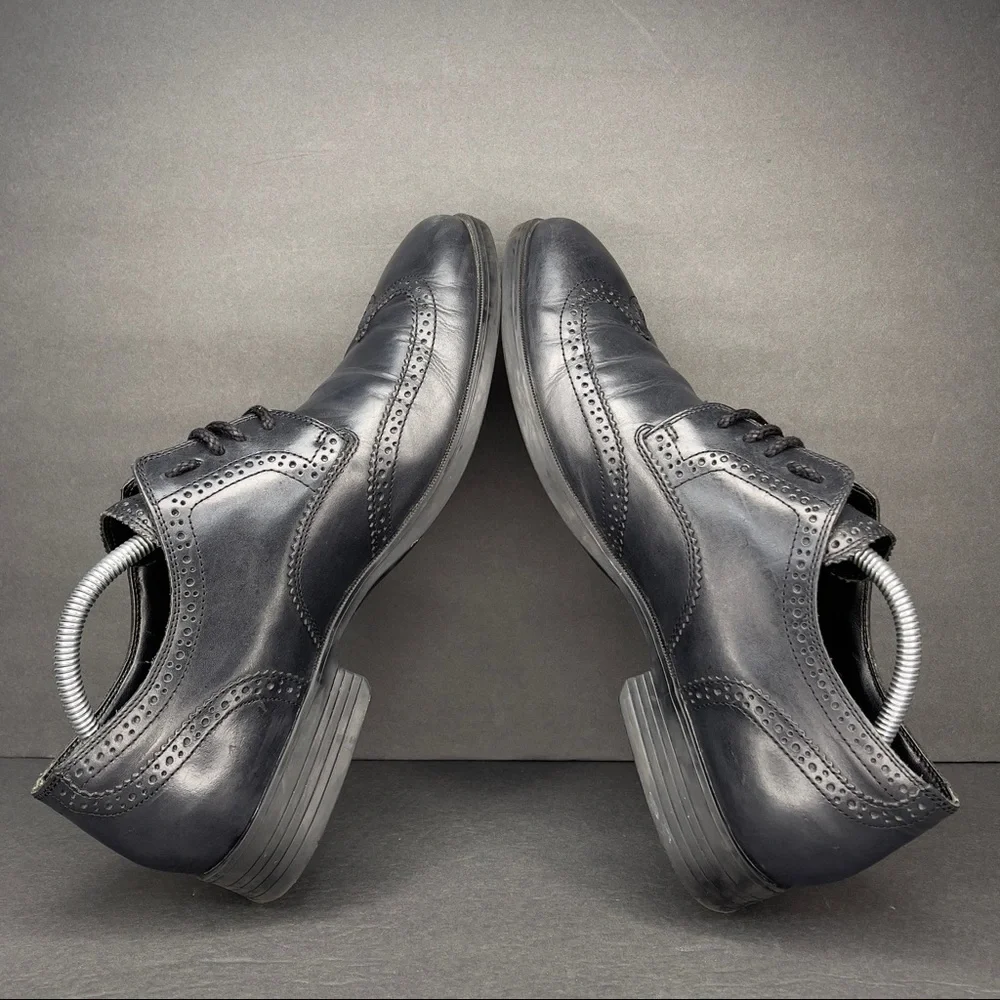 Cole Haan Dress Shoes‎ Men's 10.5M Black Copley Wing-tip Derbys Oxford Leather.